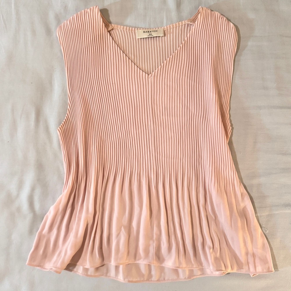 Aritzia Babaton Damien Blush Pink Top